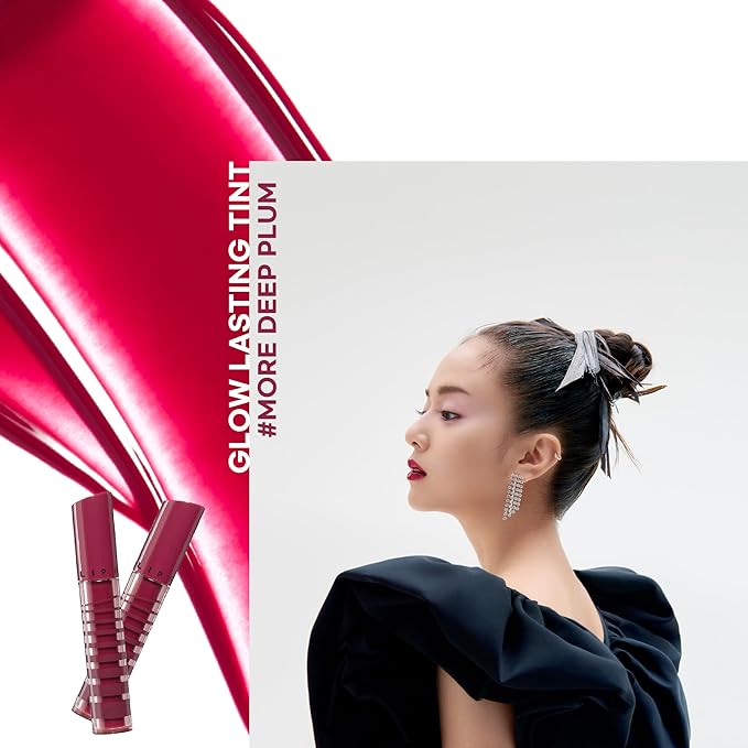 JUNG SAEM MOOL LIP-PRESSION Glow Lasting Tint 0.14 Fl Oz, Water-In-Oil Gloss Tint for Hydrated, Plump Lips, Non-Sticky Comfortable Fit for Radiant Lip Stain, Korean Lip Makeup (More Deep Plum)-VivaGrace Women