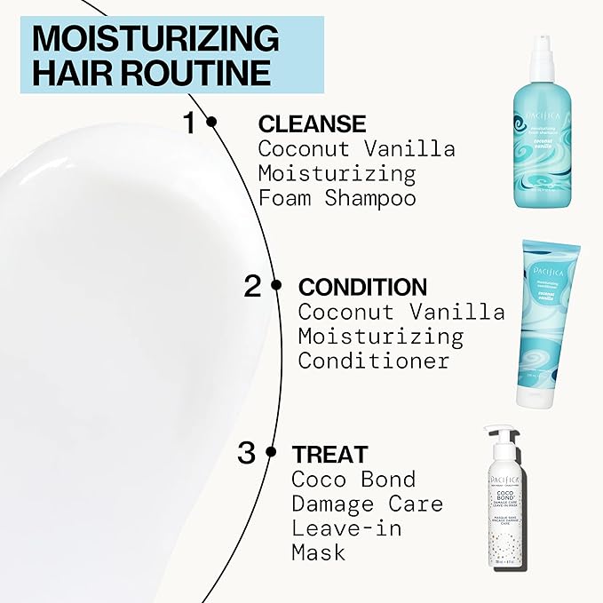 PACIFICA Beauty, Coco Bond Damage Care Leave-In Repair Mask Treatment, Dry & Damaged Hair from Bleach, Color, Chemical Services, Chlorine, & Heat, Coconut, Vegan-VivaGrace Women