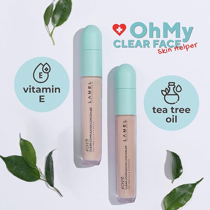LAMEL OH my Clear Face Concealer - Vitamin E & Tea Tree Extract - Skin Care, Moisturizing & Waterproof - Anti-Aging Formula - Brightening & Protection, 405-0,23 fl.oz-VivaGrace Women