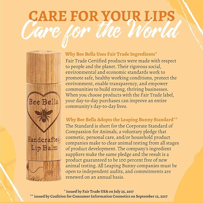 Bee Bella Lip Balm, Candy Cane, 3 Pack - Hydrating, Moisturizing Lip Care, 100% Natural, Original Organic Beeswax with Vitamin E, Handmade in USA-VivaGrace Women