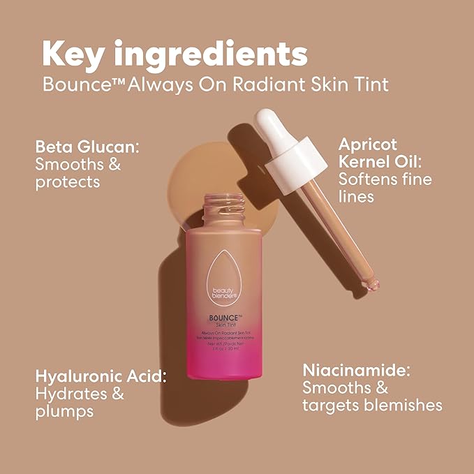 Beautyblender 12-Hour Always on Radiant Skin Tint, Breathable Serum Foundation Stays Put for All Day Long Wear, Infused with Hyaluronic Acid & Niacinamide, Deep 3-VivaGrace Women