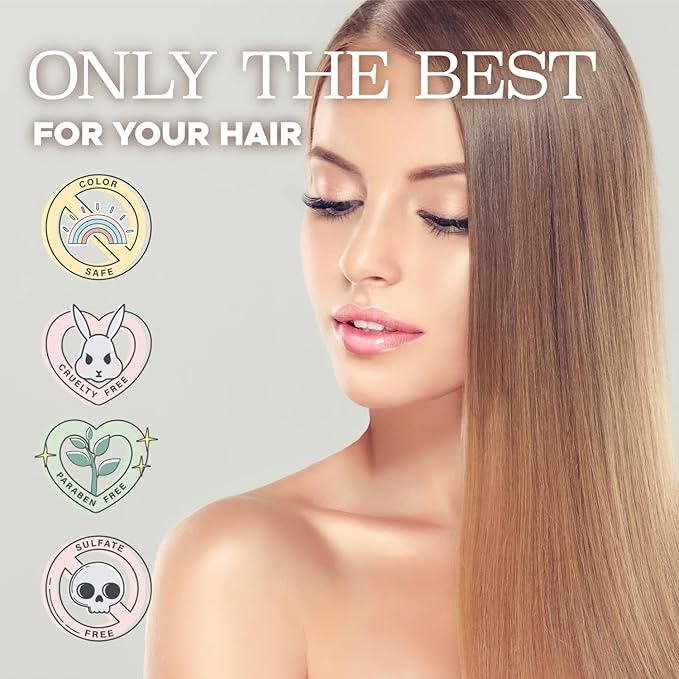 Luseta Rice Water Shampoo and conditioner Set Strengthening & Nourishing Revitalizes Shine for All Hair Types Hydrating & Frizz Control for Women and Men 16.9oz*2-VivaGrace Women