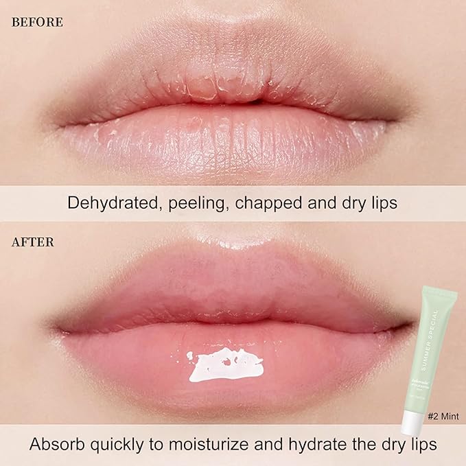 4 PCS Lip Glossy Butter Balm Set,Instant Moisture and Hydration Lip Gloss,Long-lasting Hydrating Non-Sticky Lip Balm,Soften Dry Lips and Lip Care-VivaGrace Women