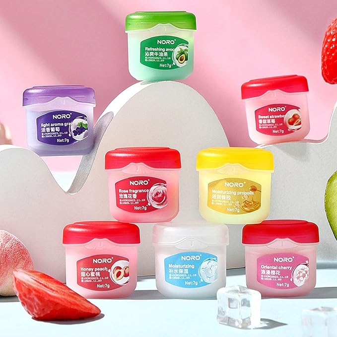 Lip Balm Hydrating, Lip Balm Lip Sleeping Mask, Lip Moisturizer For Lip Care, Lip Mask Overnight Nourishing Cracked Lips, Lip Care Products Birthday Gifts Set For Teens – 8pcs-VivaGrace Women