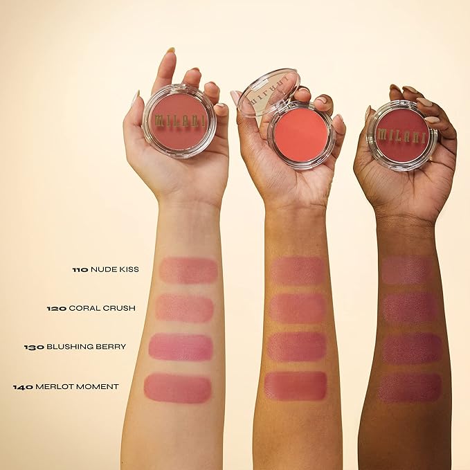 Milani Cheek Kiss Cream Blush- Cream to Gel Blush for Cheek and Lip Tint-VivaGrace Women