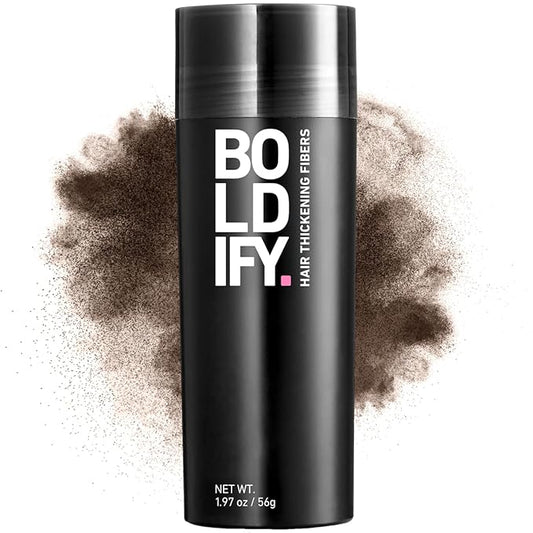 BOLDIFY Hair Fibers (56g) - Fill In Thinning and Fine Hair for an Instantly Fuller, Thicker Look - 14 Shades for Women & Men - Ash Brown-VivaGrace Women