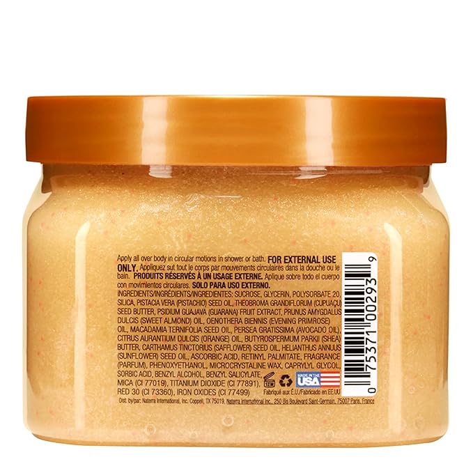 Tree Hut Tropic Glow Shea Sugar Scrub, Exfoliates and Smooths for Soft, Radiant Glow, Warm Scent with Almond, Golden Amber, and Sandalwood, 18 oz-VivaGrace Women
