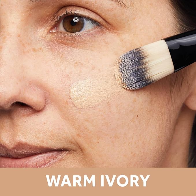 No7 Lift & Luminate Triple Action Serum Foundation - Warm Ivory - Liquid Foundation Makeup with SPF 15 for Dewy, Glowy Base - Radiant Serum Foundation for Mature Skin (30ml)-VivaGrace Women