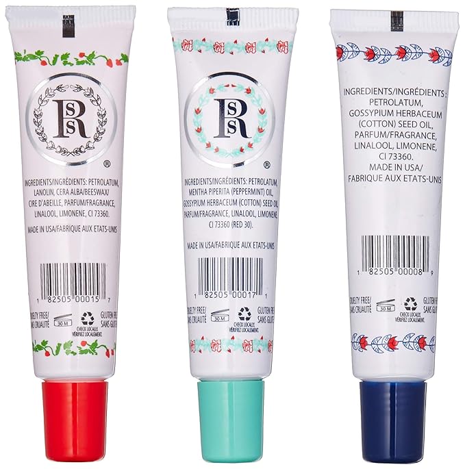 Rosebud Perfume Co. Tube 3 Pack: Smith's Rosebud Salve + Smith's Strawberry Lip Balm + Smith's Minted Rose Lip Balm-VivaGrace Women