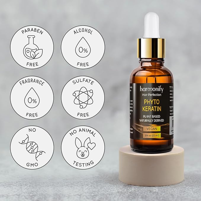 Pure Phyto Keratin Serum, Nourishing and Reviving Damaged Hair and Scalp, Natural, Vegan Phyto Hair Products, Thicker and Healthier Hair in 90 Days, All Hair Types-VivaGrace Women