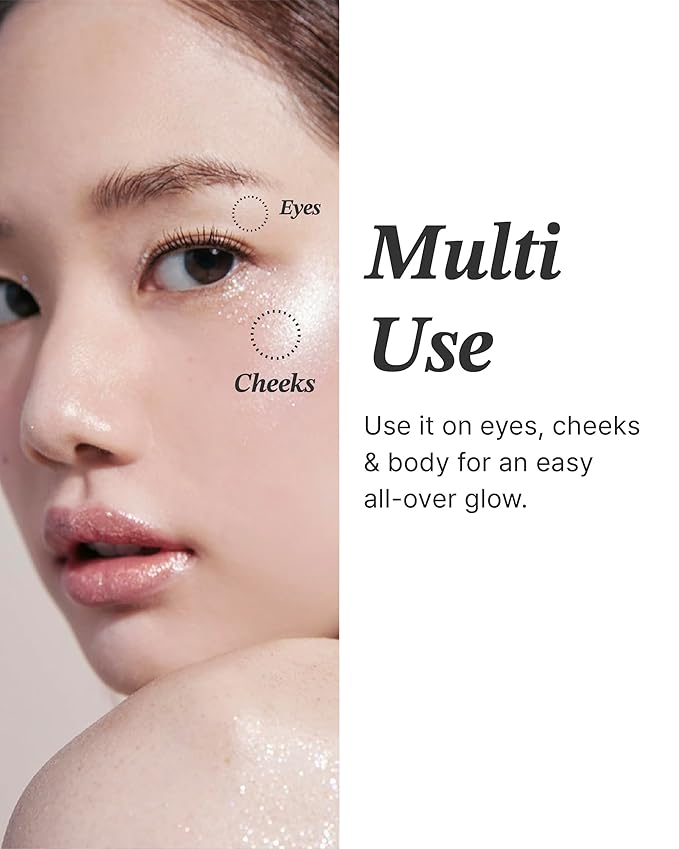 Glint Dewy Highlighter (Diamond Veil, 0.08oz) - Luminous Glow, Infused with Micropearls, Shiny Illuminator. Rich Pigment & Silky Touch, Korean Makeup.-VivaGrace Women