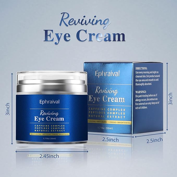 Men's Eye Cream, Eye Cream for Dark Circles and Puffiness, Anti-aging Caffeine Eye Cream for Men, Brightens, Reduces Puffiness, Dark Circles, and Fine Lines, Eye Treatment for Men Women-VivaGrace Women