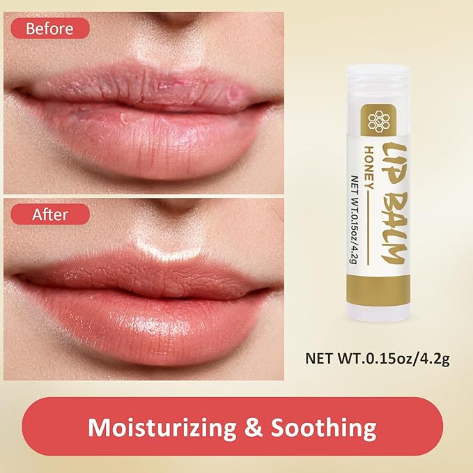 24 Pack Lip Balm, Natural Lip Balm Bulk with Vitamin E and Coconut Oil, Moisturizing Soothing Chapped Lips-8 Flavors-VivaGrace Women