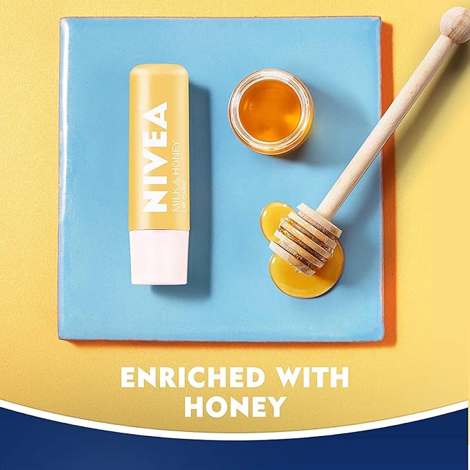 NIVEA A Kiss of Milk & Honey Natural Defense & Soothing Lip Care 0.17 oz-VivaGrace Women