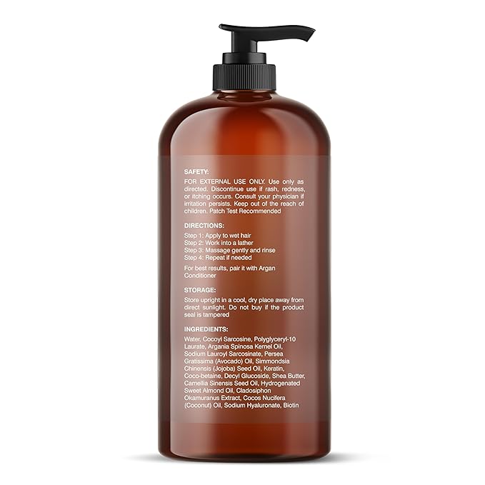 Botanic Hearth Argan Shampoo, Hydrating & Volumizing, Sulfate & Paraben Free, All Hair Types & Color Treated Hair, Men and Women 16 fl oz-VivaGrace Women