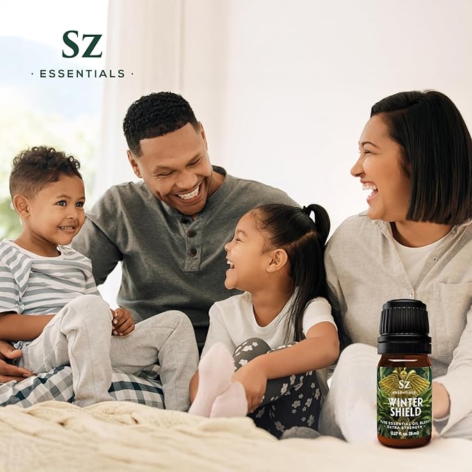 Winter Shield Essential Oil Blend for Diffuser and Humidifier - Extra Strength Protective Seasonal Defense - 100% Pure, Natural & Undiluted - Therapeutic Grade & Vegan - 0.17 oz (5ml)-VivaGrace Women