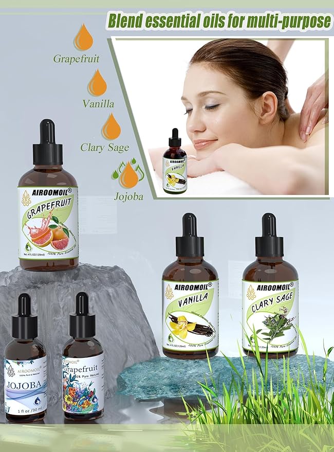 Vanilla Bean Essential Oil Warm Scented Oils Perfume Air Freshener Diffuser Candle Making Aroma Refill Wick Scent Skin Fragrance Oil 4 Fl Oz-VivaGrace Women