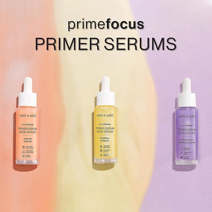wet n wild Prime Focus Facial Serum Primer Makeup Extending, Hydrating Face Skin Care Product, Reduces Fine Lines And Wrinkles, For Repairing Dry Skin, Retinol Alternative-VivaGrace Women