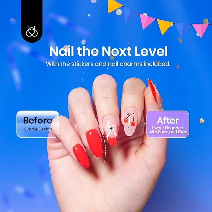 Beetles Nail Art Brushes, 8pcs Double-headed Nail Art Tool Set, Nail Dotting Tools, Striping Nail Art Brushes for Lines, Nail Drawing Pen with Bow knot Stickers Gift for Women-VivaGrace Women