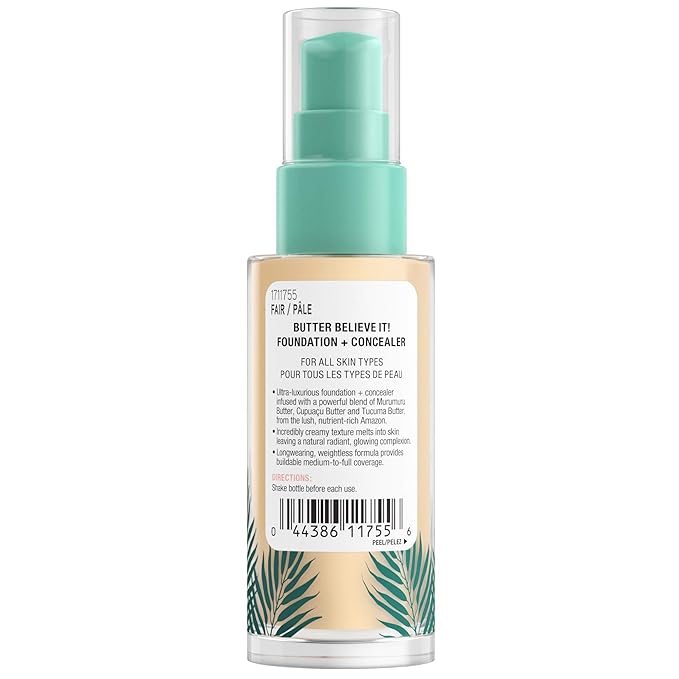 Physicians Formula Butter Believe It! Foundation + Concealer 1- Fair | Dermatologist Tested, Clinicially Tested-VivaGrace Women