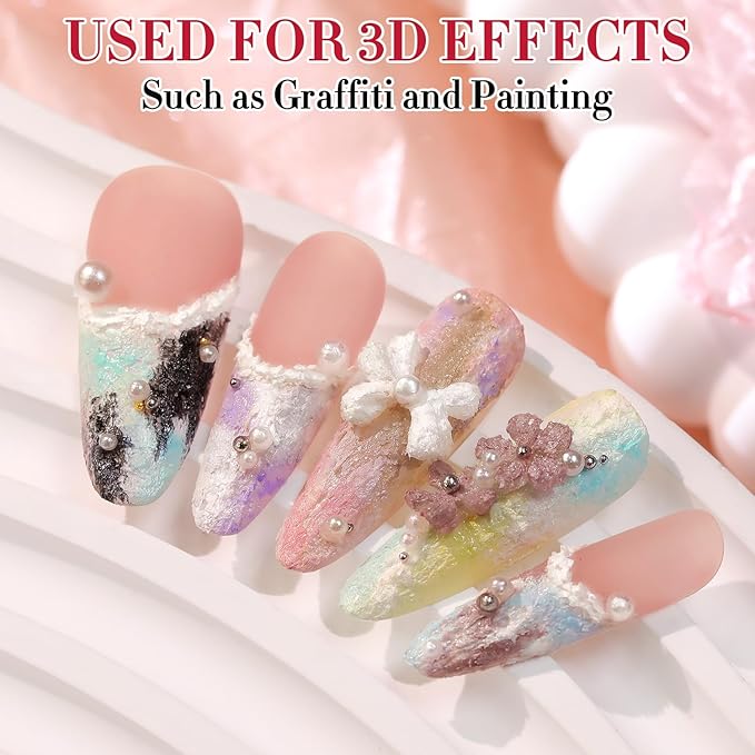 Double Rhythm 3D Nail Gel Solid Sculpting Gel for Nail Art Non-Sticky Hard Gel for Building Carving Molding Nail Extension Soak Off UV/LED Salon Home DIY 0.5 Oz (Gypsum Silver Gray)-VivaGrace Women