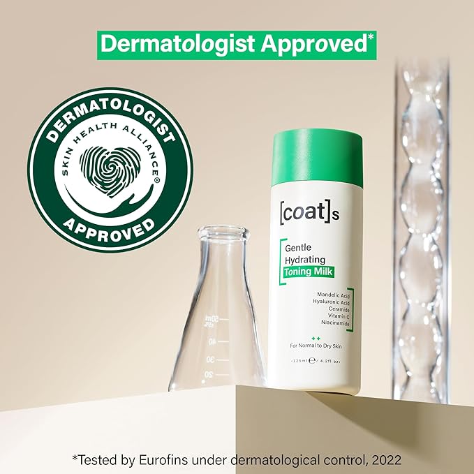 Coats Gentle Hydrating Toning Milk – Hydrates, Protects + Exfoliates to Help Prevent Breakouts – Dermatologically Approved + Clinically Proven – 4.2 oz-VivaGrace Women