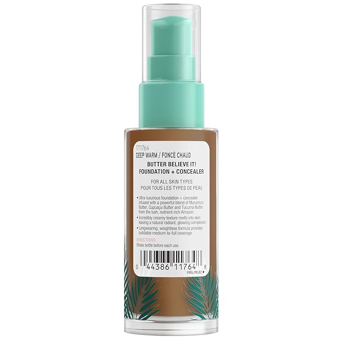 Physicians Formula Butter Believe It! Foundation + Concealer Deep Warm | Dermatologist Tested, Clinicially Tested-VivaGrace Women