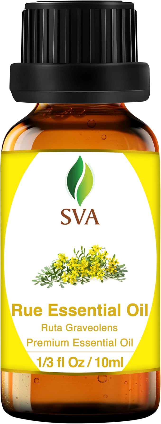 SVA Rue Essential Oil – 1/3 Fl Oz – 100% Natural Rue Oil - for Diffuser, Hair Care, Face, Skin Care, Aromatherapy, Scalp and Body Massage, Soap and Candle Making-VivaGrace Women