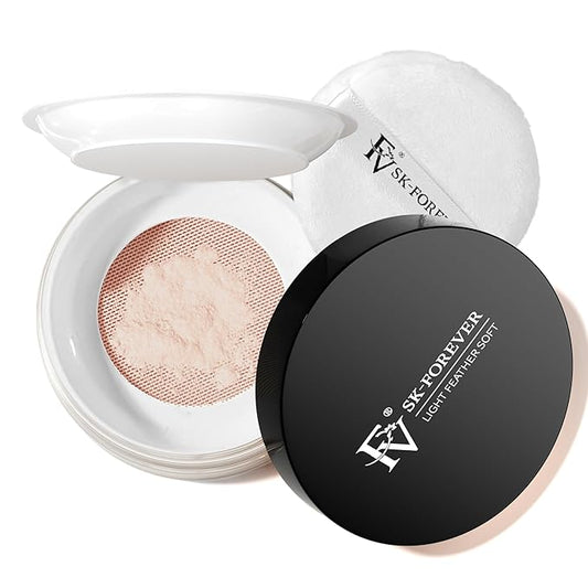 FV Baking Powder, Lightweight Loose Smooth Nature Setting Powder Highlighter Poreless Longwearing Matte Waterproof Oil Absorb Makeup Powder for Setting with No Flashback 0.35oz(10g)-VivaGrace Women