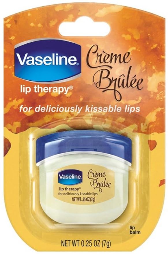 Vaseline Lip Therapy Creme Brulee 0.25 Ounce Jar (8 Pieces) Disply (7ml)-VivaGrace Women