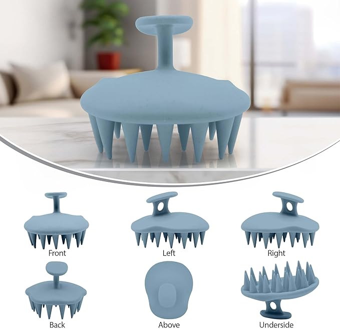 Fiora Naturals Scalp Massager Shampoo Brush - Silicon Scalp Scrubber & Exfoliator for Dandruff Removal and Hair Growth, Scalp Brush for Wet & Dry Hair, Shampoo Brush for Men, Women, Kids - BPA Free-VivaGrace Women