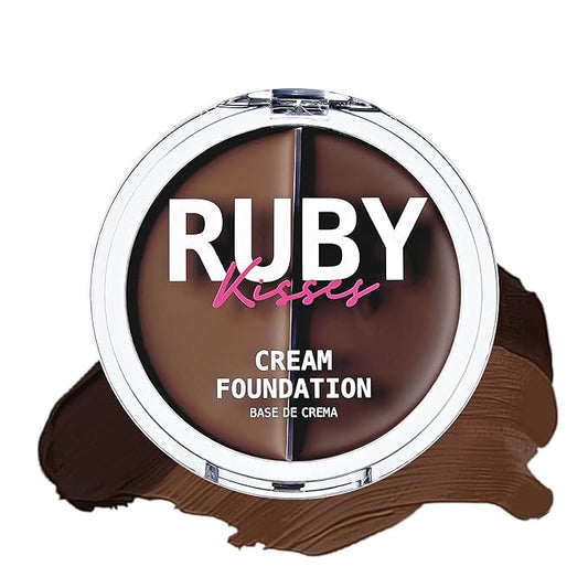 Ruby Kisses 3D Face Creator Cream Foundation & Concealer, 12 Hours Long Lasting, Medium to Full Coverage, Non-Greasy, Ideal for Makeup & Contour Palette (Level 16)-VivaGrace Women
