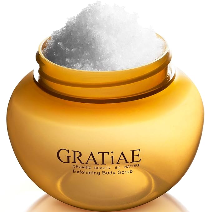 Gratiae Organics Exfoliating Body Scrub, Passion Fruit and Lime for All Skin Types 14.1 Fl Oz-VivaGrace Women