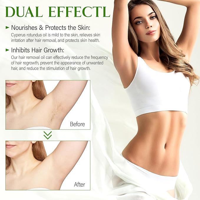 Cyperus Rotundus Oil,Cyperus Oil,Cyprus Rotundus Oil for Hair Removal,Cyperus Oil Natural, Soothing and gentle,Reducing Body Hair Growth,Smooth Skin & Hair Removal,60ml-VivaGrace Women