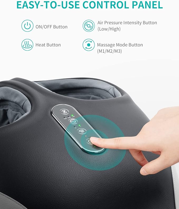 Nekteck Shiatsu Foot Massager with Heat for Neuropathy & Plantar Fasciitis, Electric Heated Feet Massager Machine for Pain Relief & Circulation, Birthday Christmas Gifts for Women Men Mom Dad Him Her-VivaGrace Women