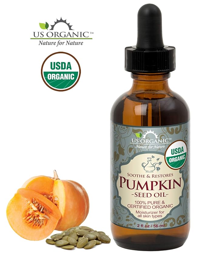 US Organic Pumpkin Seed Oil, USDA Certified Organic, Pure, Natural, Cold Pressed Virgin, Unrefined in Amber Glass Bottle w/Glass Eyedropper (Small (2 oz, 56 ml))-VivaGrace Women