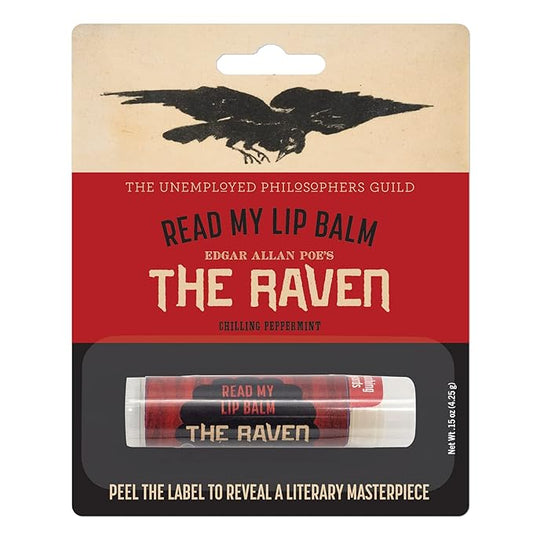 Read My Lips Lip Balm - Excerpt of Poe's Raven Under the Label - Peppermint Flavored, Cruelty-Free and Made in the USA from Natural and Imported Ingredients-VivaGrace Women