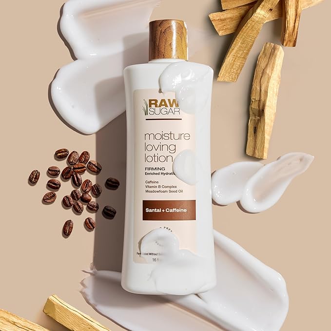 Raw Sugar Santal Body Love Bundle - Body Scrub, Body Lotion, Soap Bar, & Deodorant, Vegan and Cruelty Free, Formulated without Sulfates + Parabens-VivaGrace Women