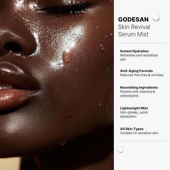 Skin Revival Serum Mist 1.35fl oz - Hydrating Facial Mist, Glowy Skin, Vegan, Sets Makeup, All Skin Type-VivaGrace Women