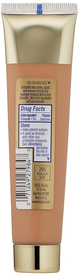 L'oreal Paris Visible Lift Blur Foundation, 205 Natural Buff, 1.3 Fluid Ounce-VivaGrace Women