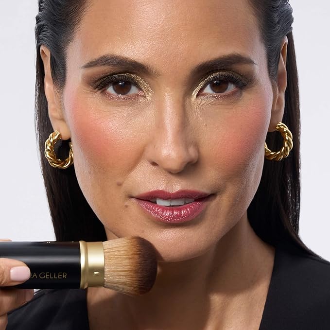 LAURA GELLER NEW YORK Retractable Airbrush Kabuki Brush for All Face Makeup & Foundation for Liquid, Cream and Powder Face Makeup With Aluminum Handle-VivaGrace Women