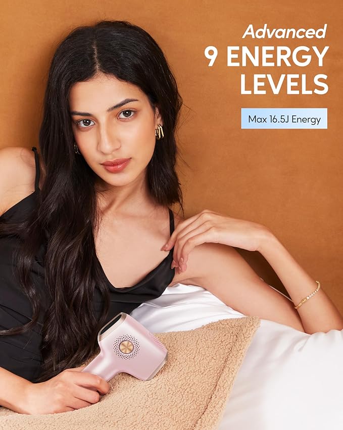 INNZA IPL Hair Removal with Ice Cooling Care Function for Women,Long-Lasting Results,999,999 Flashes Painless IPL Hair Remover, Hair Removal Device for Armpits Legs Arms Bikini Line-VivaGrace Women