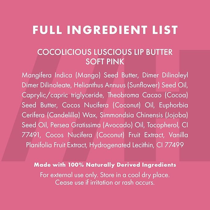 100% Natural Tinted Lip Butter Sleeping Lip Mask Clean Petroleum Free Lip Moisturizer and Conditioner for Dry Lips Intensive Lip Balm and Lip Therapy Skin Care with Mango butter (Light Pink)-VivaGrace Women