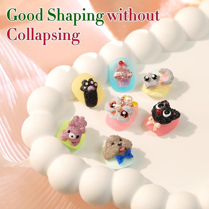 Double Rhythm 3D Nail Gel Solid Sculpting Gel for Nail Art Non-Sticky Hard Gel for Building Carving Molding Nail Extension Soak Off UV/LED Salon Home DIY 0.5 Oz (Gypsum White)-VivaGrace Women