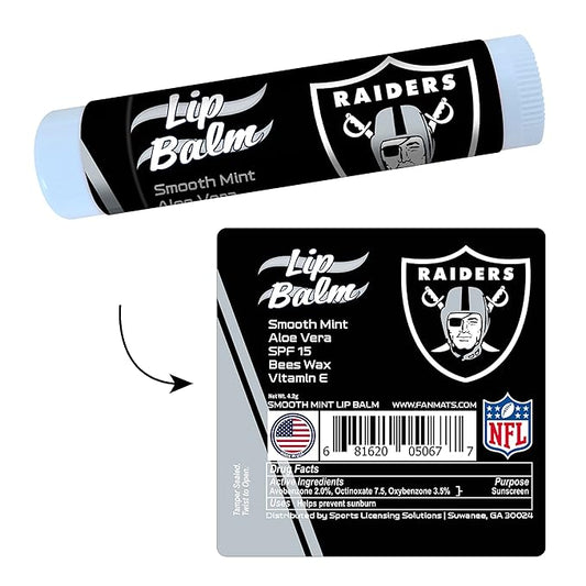 FANMATS 34683 Las Vegas Raiders Smooth Mint SPF 15 Lip Balm-VivaGrace Women