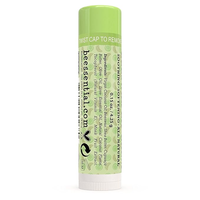 Beessential Natural Bulk Lip Balm, Coconut Lime, 18 Pack | For Men, Women, and Children. Great for Gifts, Showers, & More-VivaGrace Women