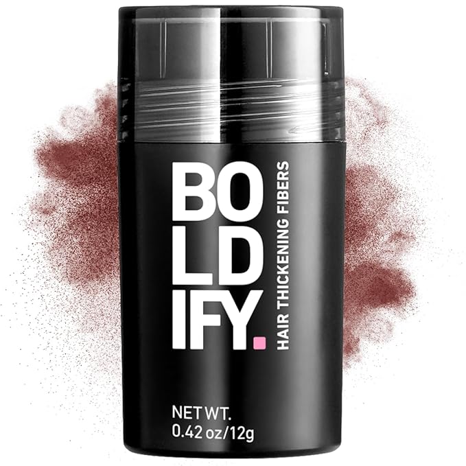BOLDIFY Hair Fibers (12g) - Fill In Thinning and Fine Hair for an Instantly Fuller, Thicker Look - 14 Shades for Women & Men - Dark Auburn-VivaGrace Women