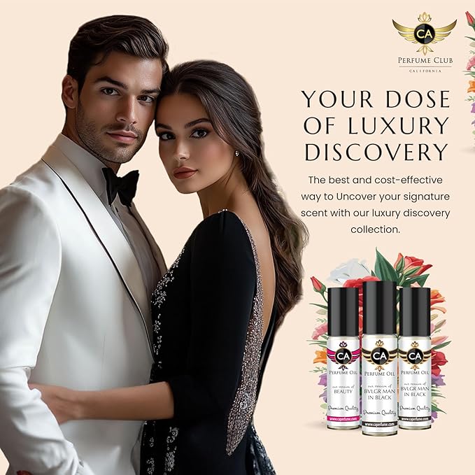 CA Perfume Amber Rouge Saffron Fragrance Body Oil For Women & Men Roll On 0.33fl oz / 10ml-VivaGrace Women