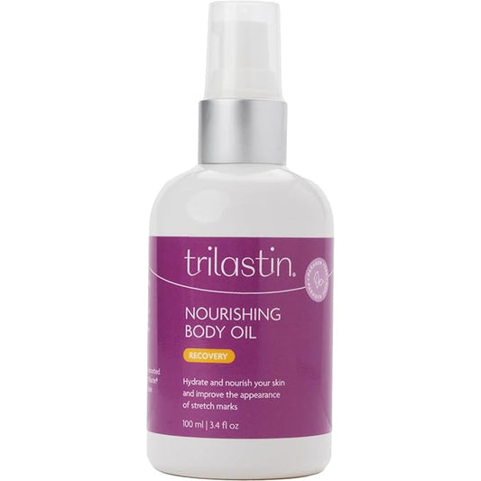 TriLASTIN Belly Oil (3.4oz), Stretch Mark Oil, Belly Oil for Pregnant Women, Serum for Scars and Stretchmarks, Body Oil, Paraben-Free and Hypoallergenic-VivaGrace Women