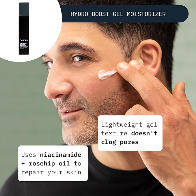 Cardon Cactus-Based Men's Skincare Set | Premium Korean Skincare for Sensitive Skin and Oily Skin | Water-based Face Moisturizer with SPF 30, Gentle Face Wash, Repairing Night Cream with Vitamin E-VivaGrace Women
